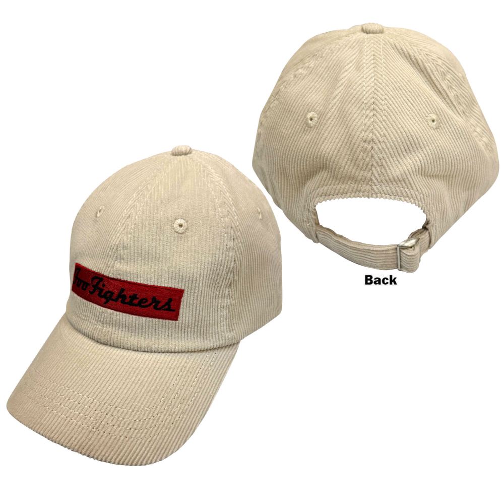 Foo Fighters - TCATS Logo Ribbon Corduroy Casquette ajustable - Crème